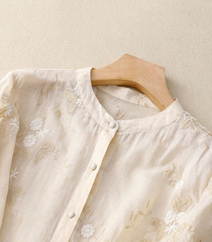 Eloise - Stylish blouse with exquisite embroidery