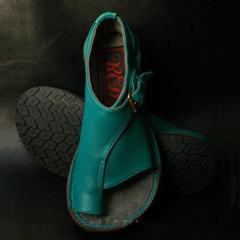 Elvina - Flat Sandals with Buckles