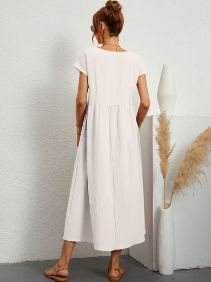 Camell - Dress with Round Neck