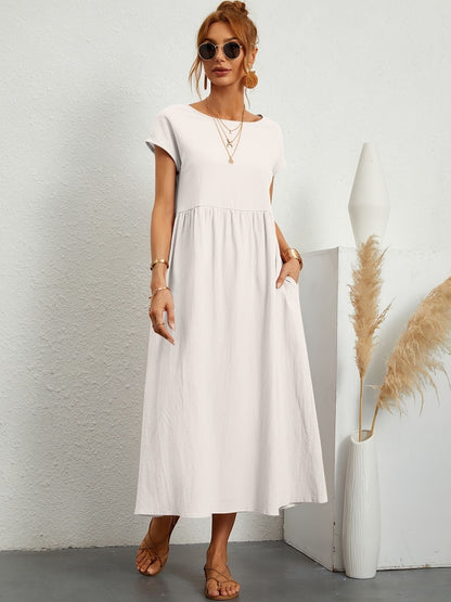 Camell - Dress with Round Neck