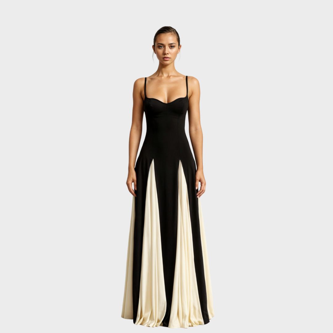Margaux – Elegant Maxi Dress with V-Neck