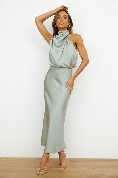 Elianna - Stylish Midi Dress with Asymmetric Neckline