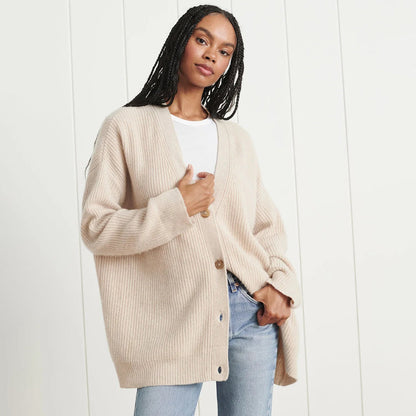 Leah – Women's oversized cashmere cardigan