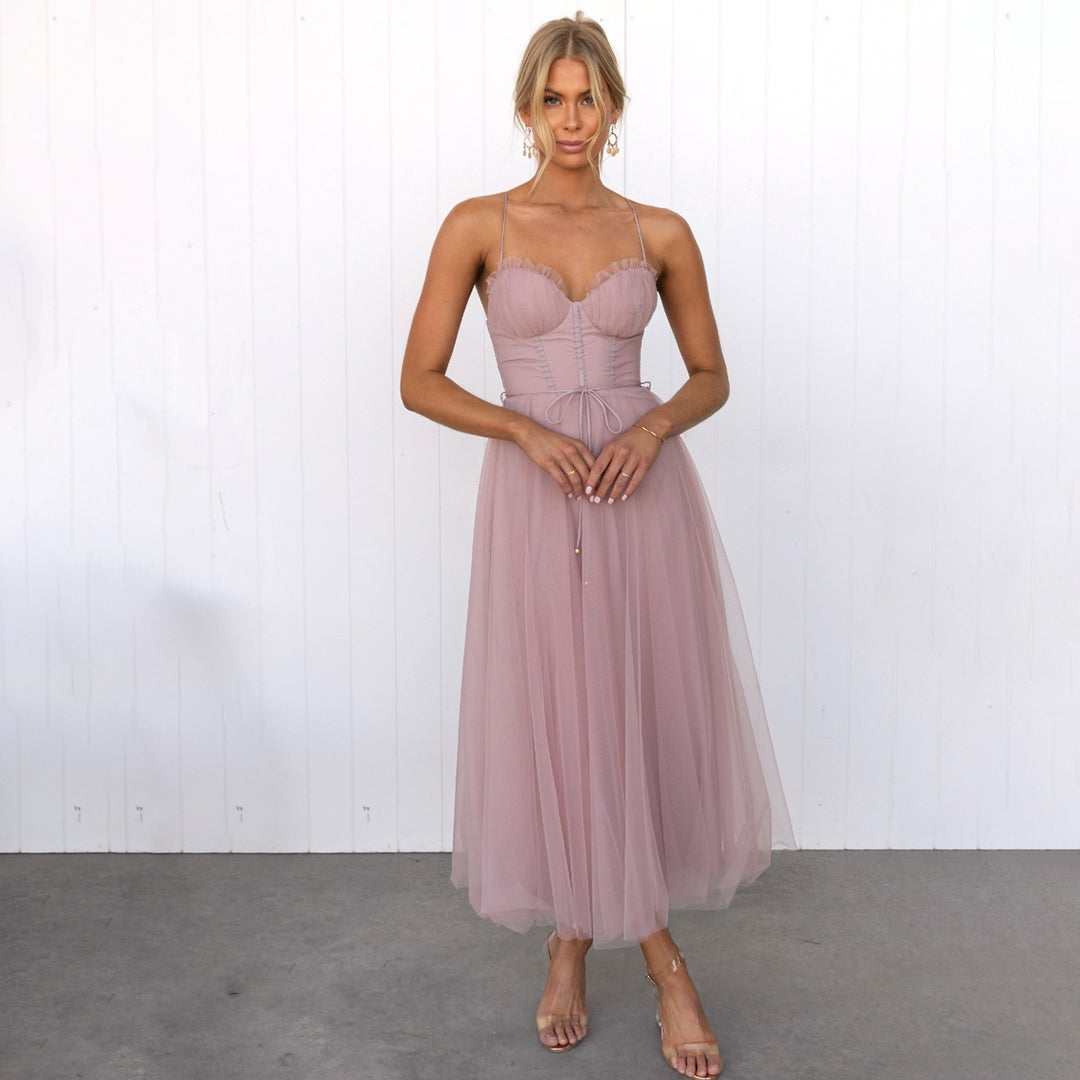 Franca – Elegant midi dress with a traditional fit