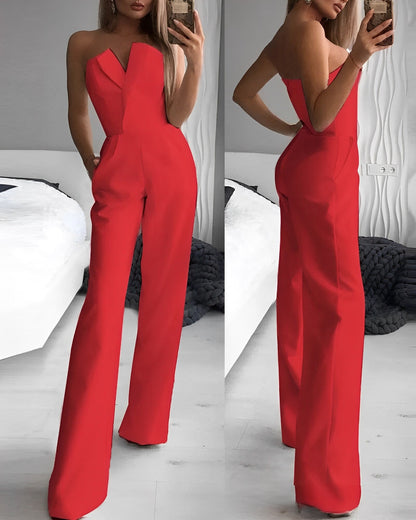 Blaire - V-neck sleeveless jumpsuit