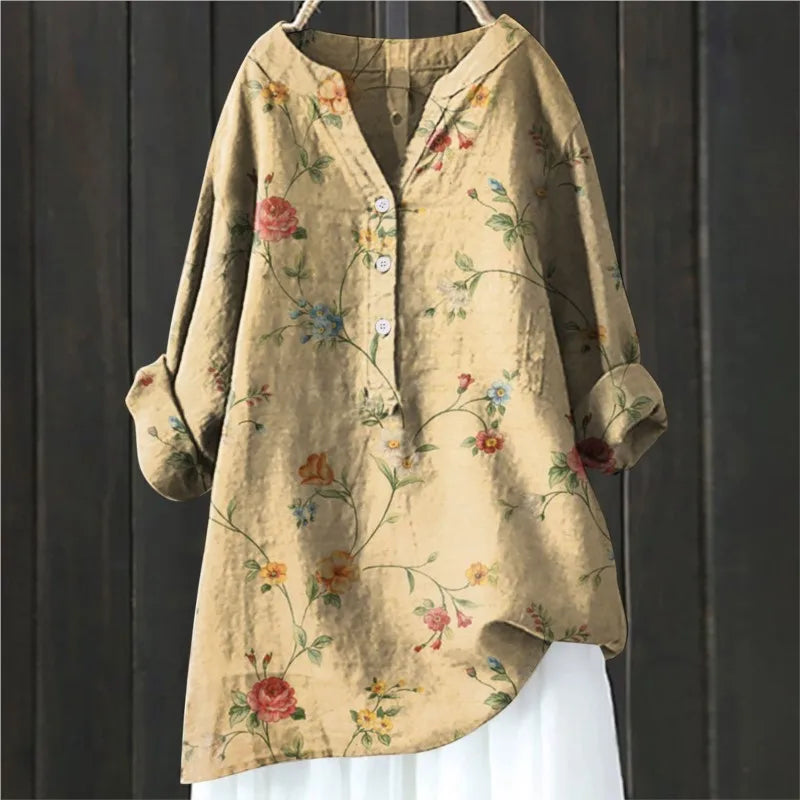 Leah - Trendy and Cozy Floral Blouse