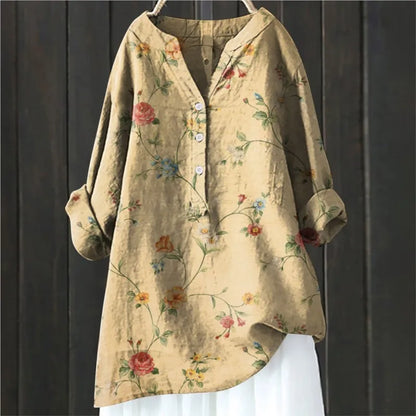 Leah - Trendy and Cozy Floral Blouse