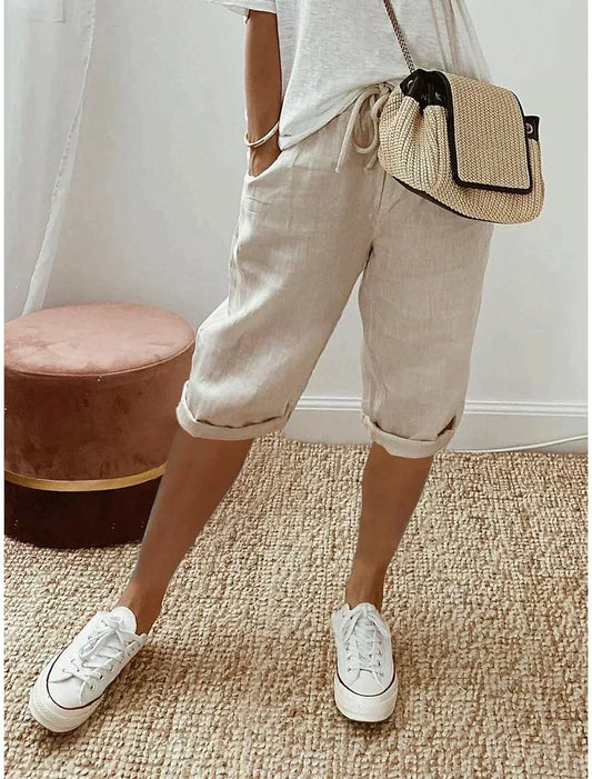 SOFIA - Elegant linen pants for women for summer