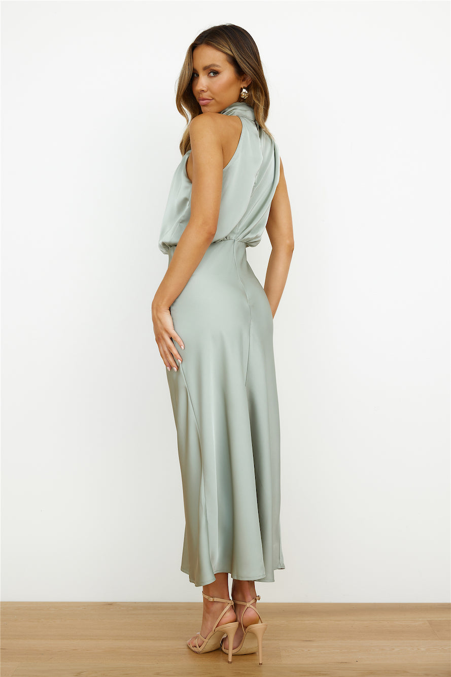 Elianna - Stylish Midi Dress with Asymmetric Neckline