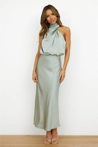 Elianna – Chic midi dress with uneven neckline
