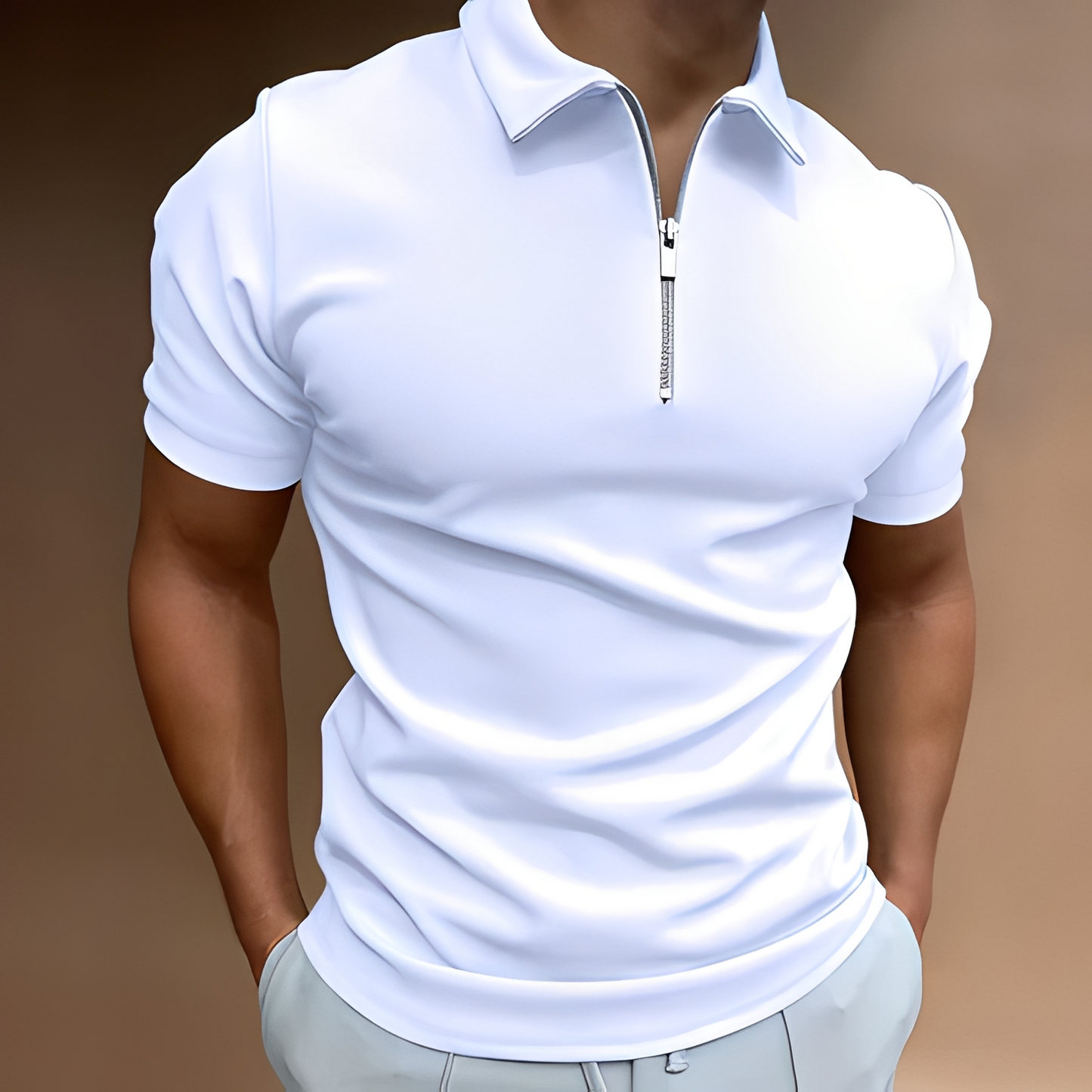 Bronny - Men's classic half-zip t-shirt