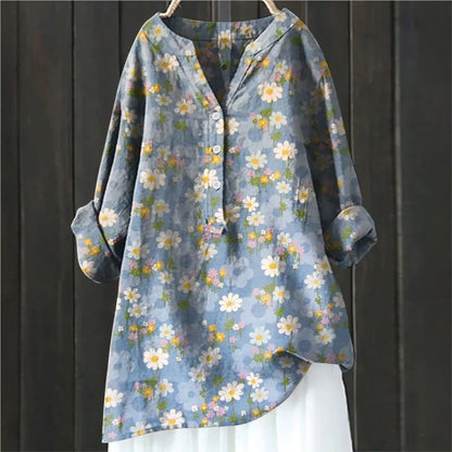 Leah - Trendy and Cozy Floral Blouse