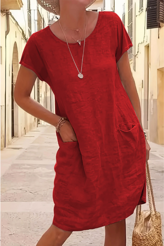 Gabrielle - Relaxed Short Sleeve Dress for Women