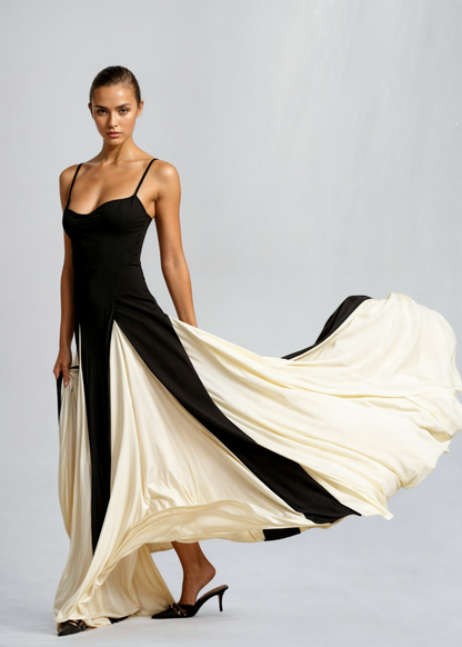 Margaux – Elegant Maxi Dress with V-Neck