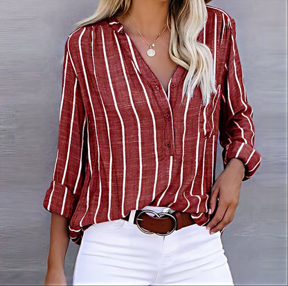 Ashley - Relaxed fit striped shirt with buttons