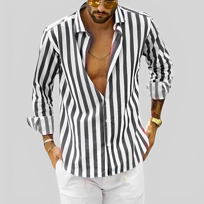 Aljur - Modern striped shirt for men