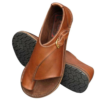 Elvina - Flat Sandals with Buckles