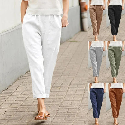 Ember - Broad Linen and Cotton Trousers