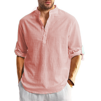 Bryson - Men's Casual Long Sleeve Linen Shirt