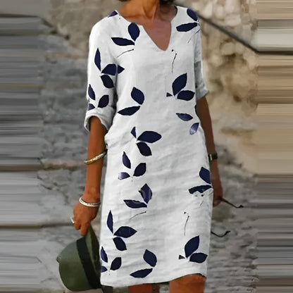 Amanda - Casual Summer Dress with Solid Print