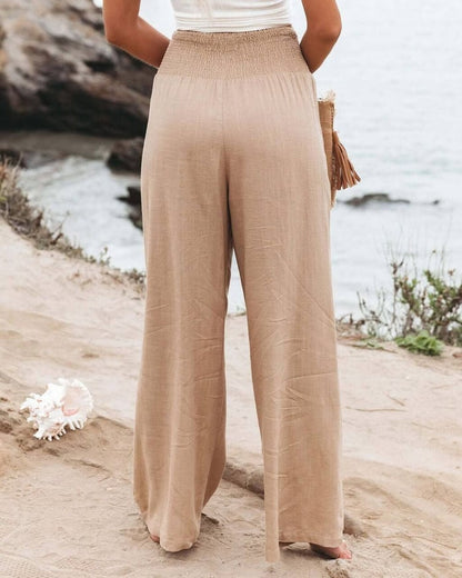Quinley - Stretchy Linen Pants