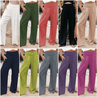 Quinley - Stretchy Linen Pants