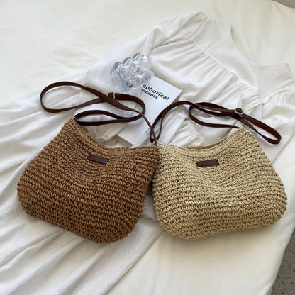 Camille – Chic Woven Bag in Neutral Tones