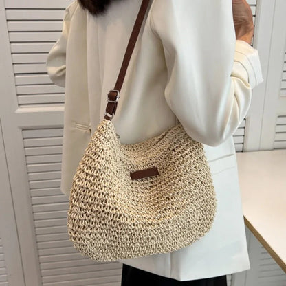 Camille – Chic Woven Bag in Neutral Tones