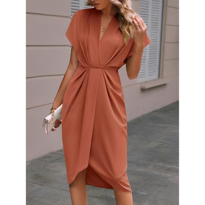 Vera – Elegant Midi Wrap Dress