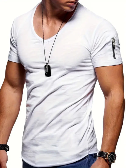 James - Men's V-neck T-shirt, Comfortable Style