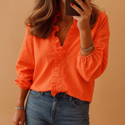 Cherilyn – Chic Blouse with Elegant Ruffles