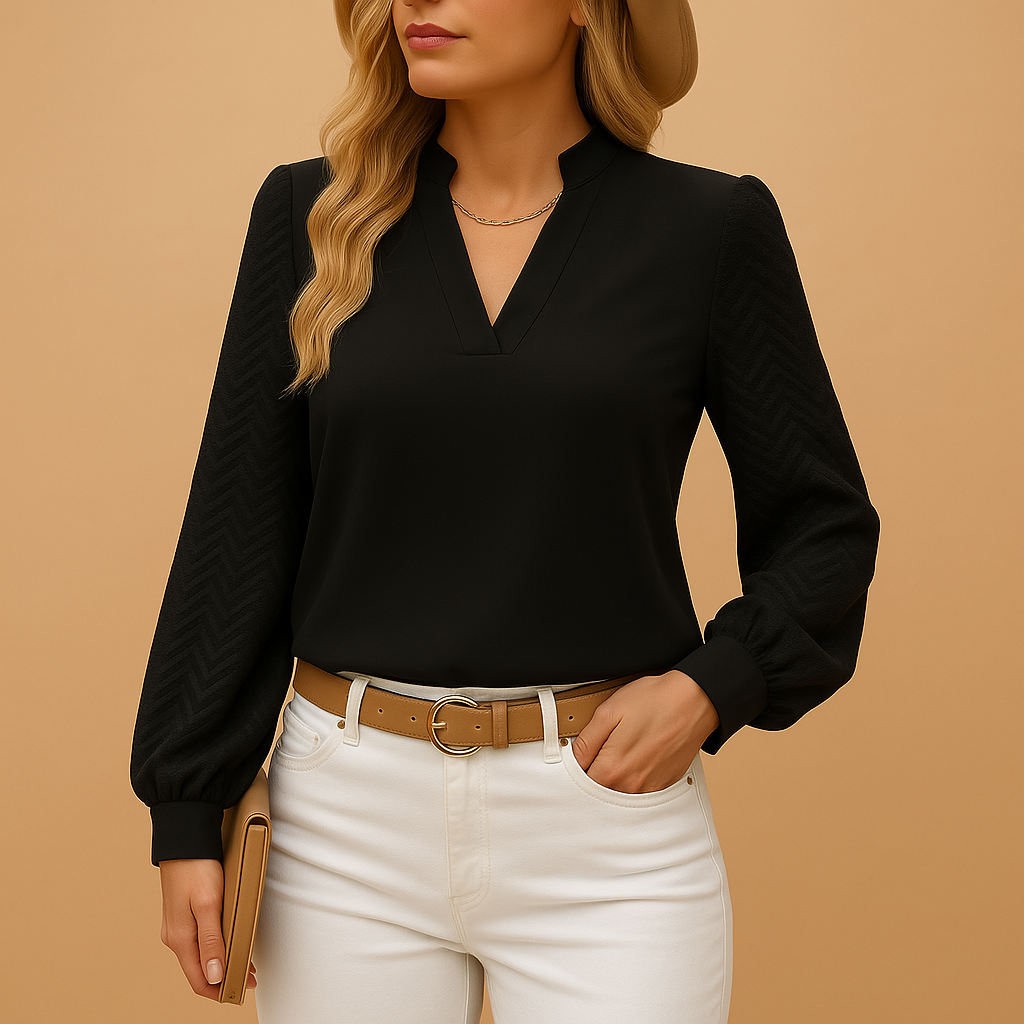 Aiko – Elegant V-Neck Top