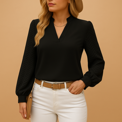 Aiko – Elegant V-Neck Top