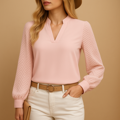 Aiko – Elegant V-Neck Top