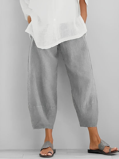 Alethea - Cozy Linen Pants with a Wide Cut