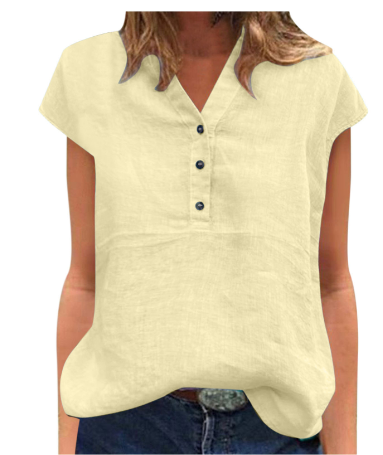Natasha - Cozy, Casual Blouse with Short Sleeves