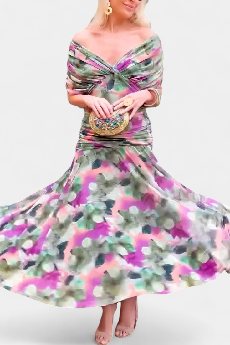 Celine - Elegant Off-Shoulder Dress