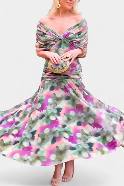 Celine - Elegant Off-Shoulder Dress