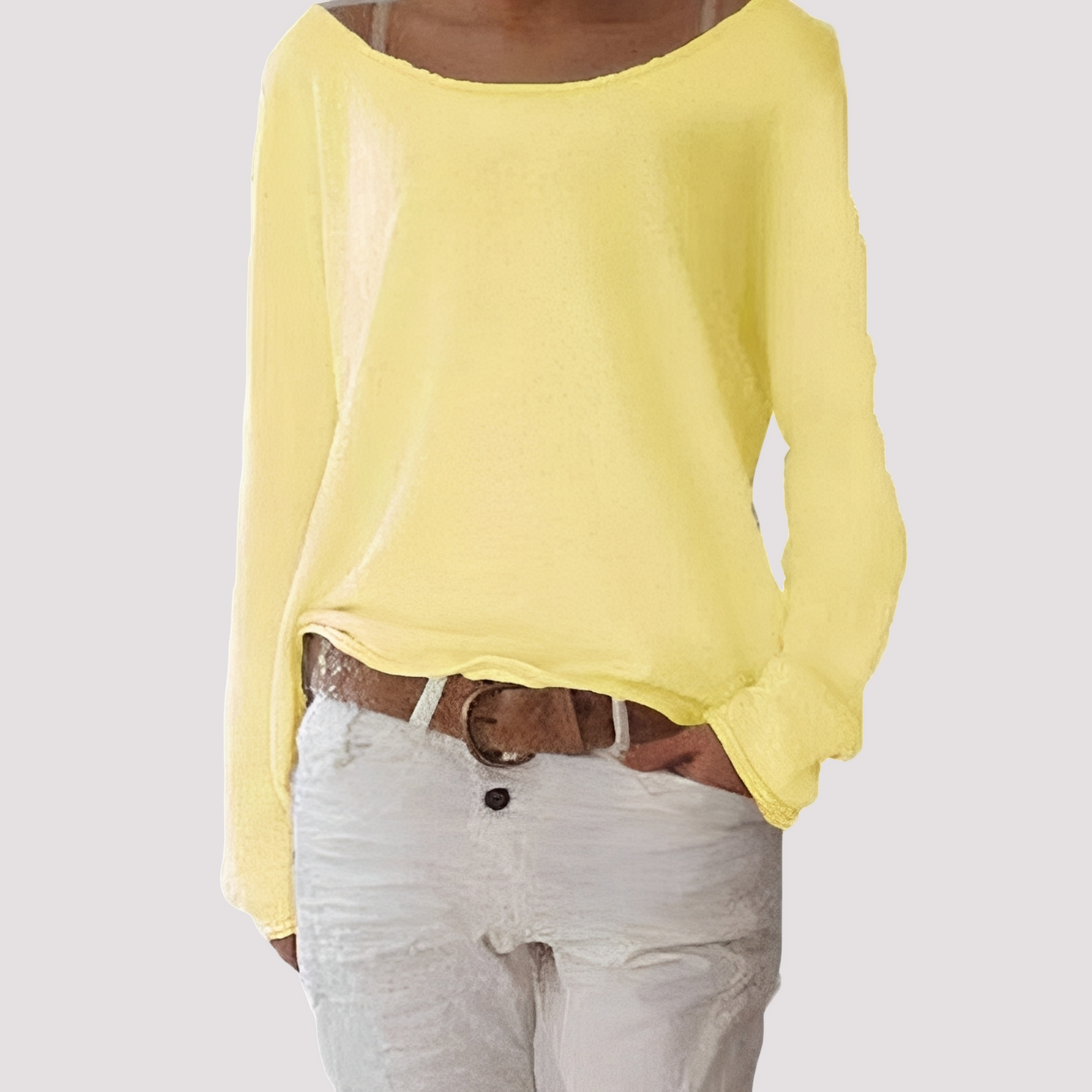 Joanna - Casual, loose-fitting long-sleeve shirt for women