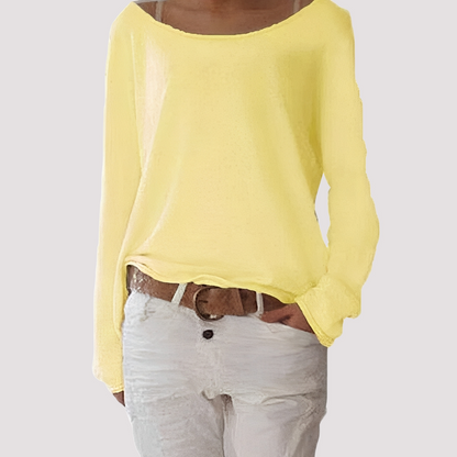 Joanna - Casual, loose-fitting long-sleeve shirt for women