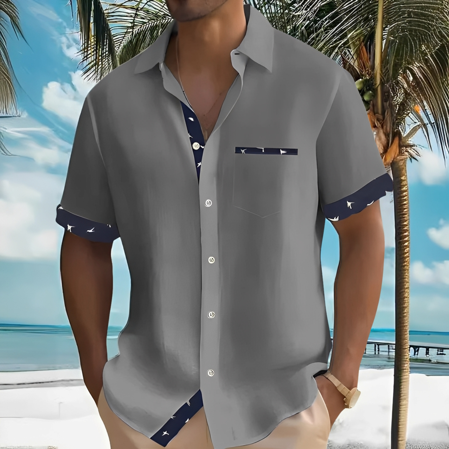 Arjun - Men's casual, loose-fitting shirt