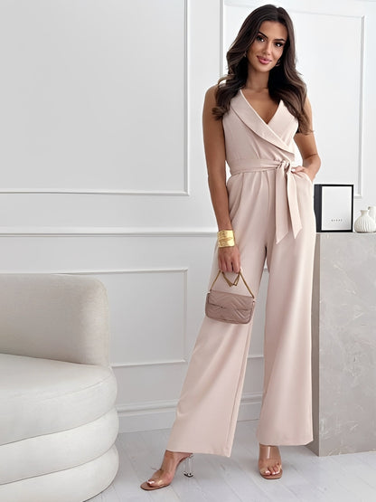 Abigail - Elegant jumpsuit with belt for women