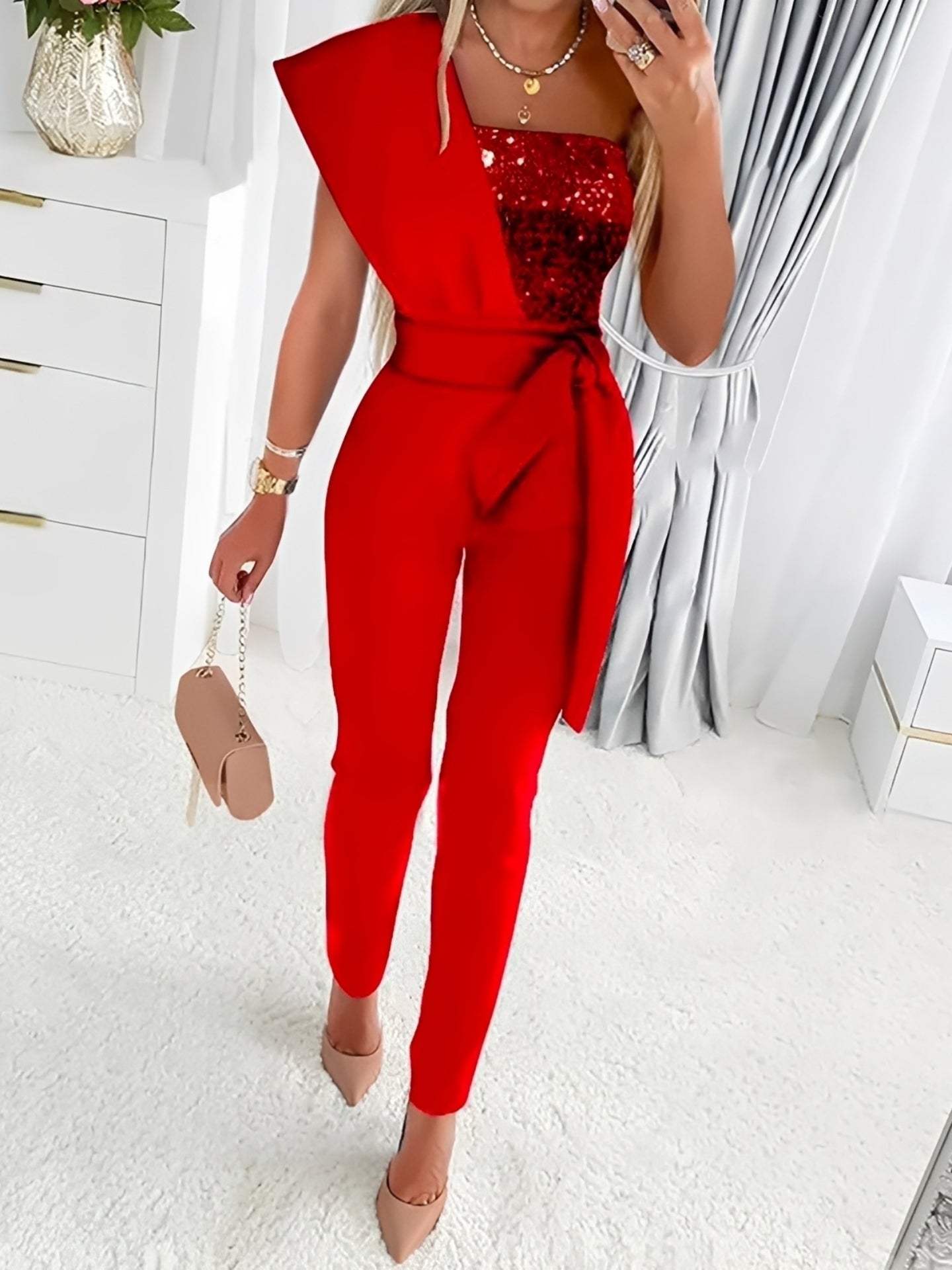 Diana - Contemporary Glitter Jumpsuit for Women