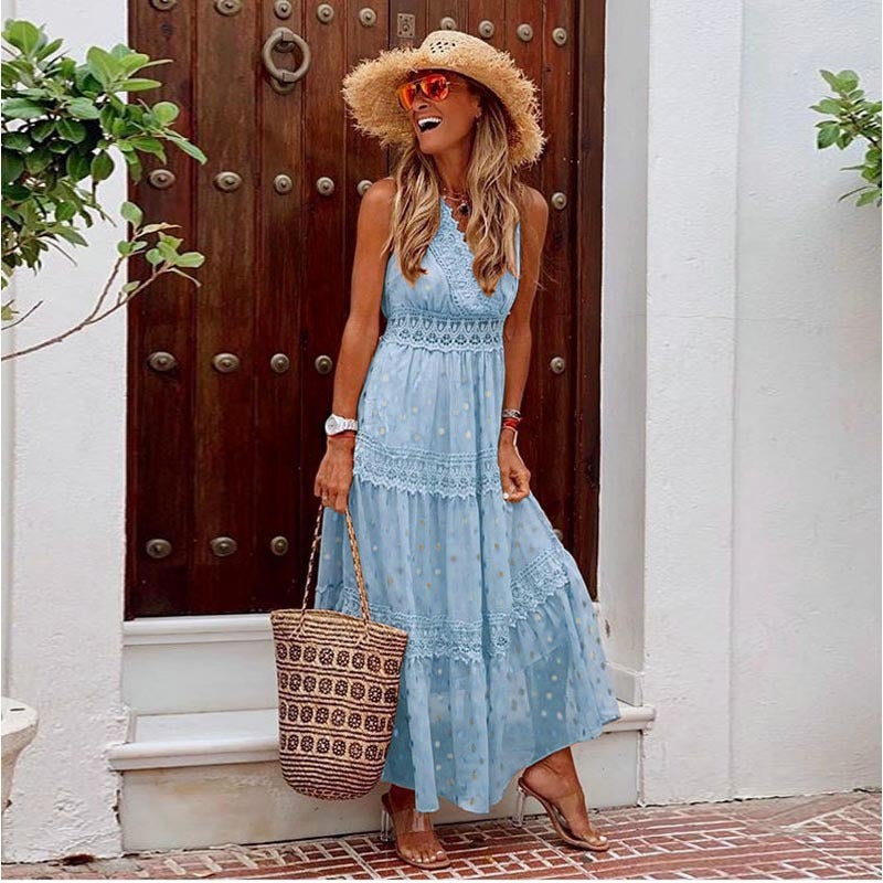 Rhian – Elegant Boho Dress with Ibiza Details