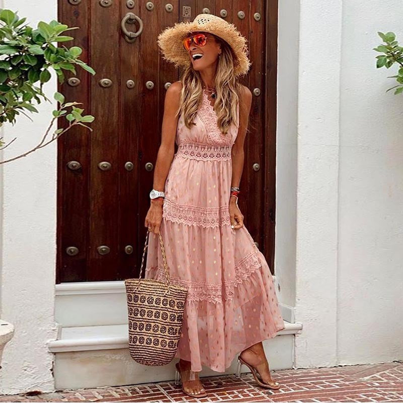 Rhian – Elegant Boho Dress with Ibiza Details