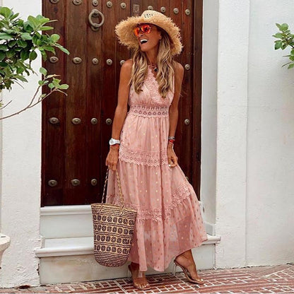 Rhian – Elegant Boho Dress with Ibiza Details