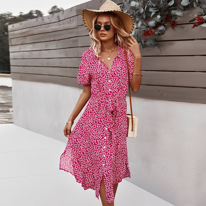 Lily – Elegant Floral Midi Dress