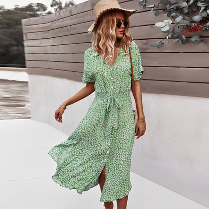 Lily – Elegant Floral Midi Dress