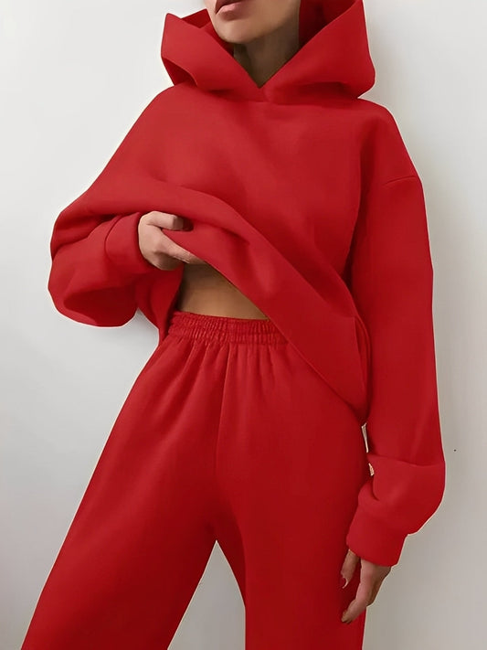 Adelia – Solid color hoodie set