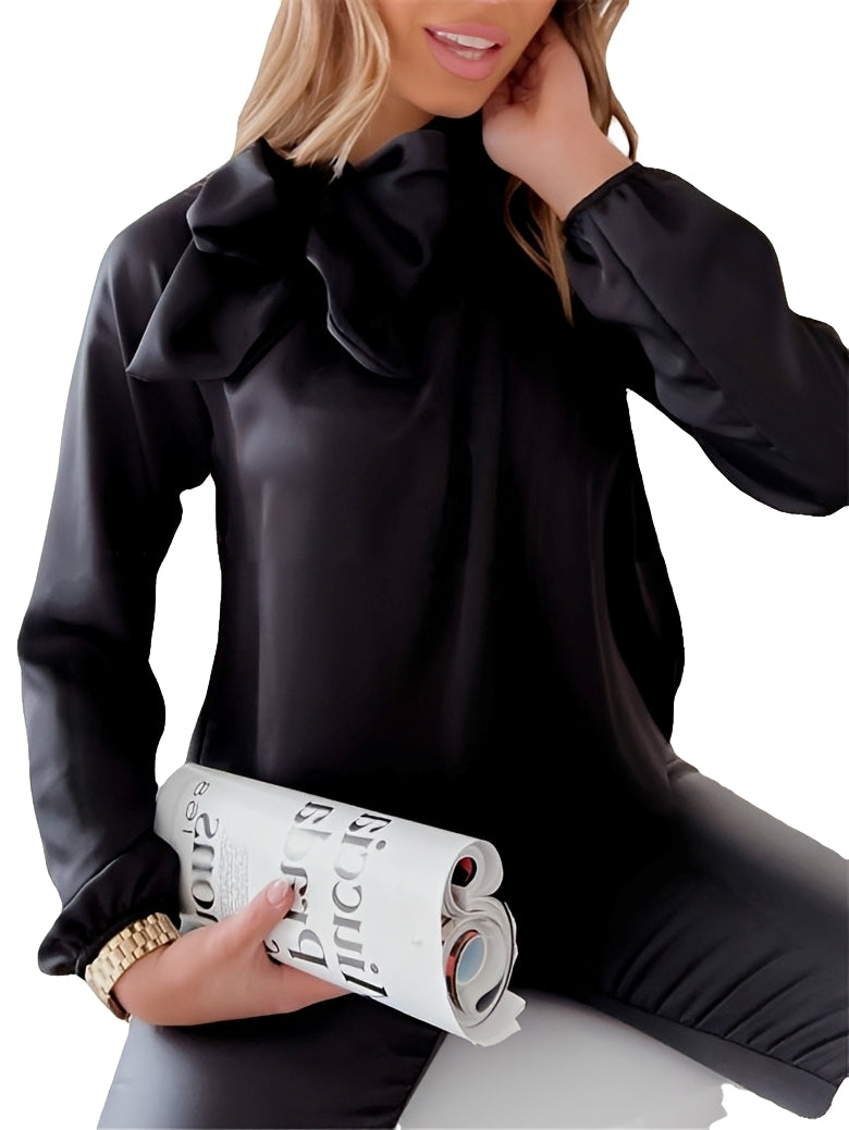Juliette – Elegant Blouse with Tied Collar